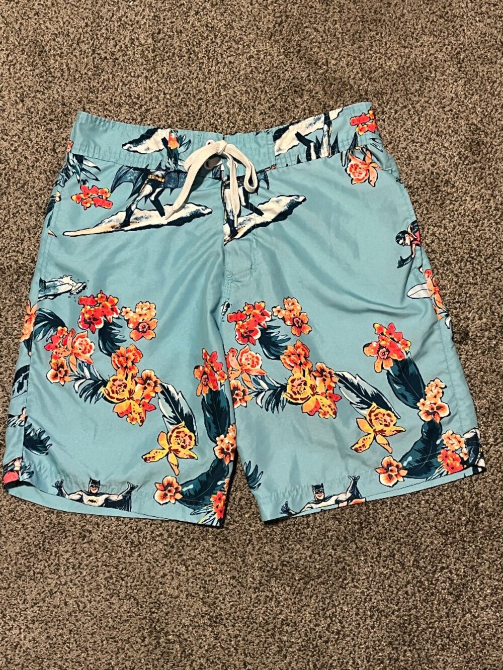 DC COMICS Batman Robin Swim Trunks Small